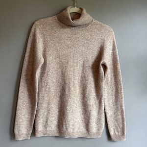 Charter Club Luxury 100% Cashmere‎ Turtleneck Sweater Oatmeal Beige Womens Small